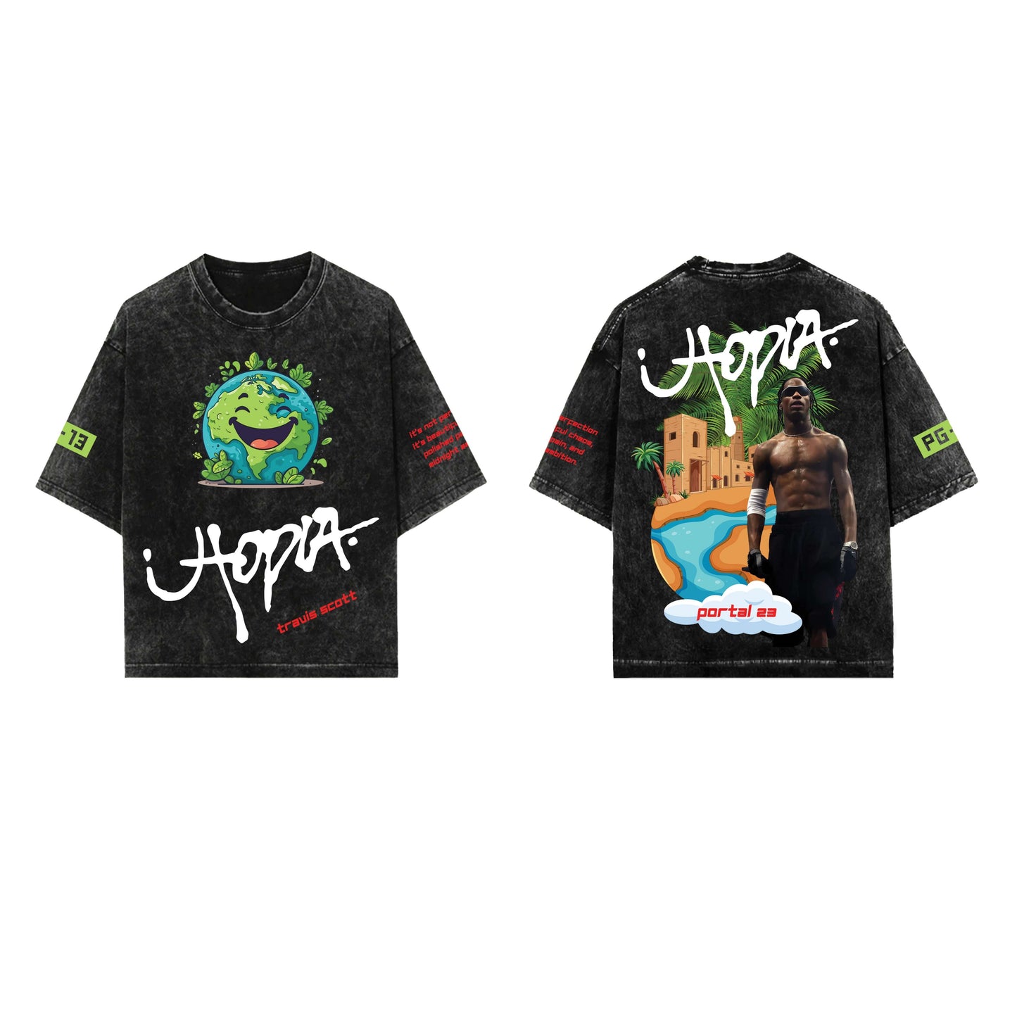 Utopia Designed Oversized T-shirt