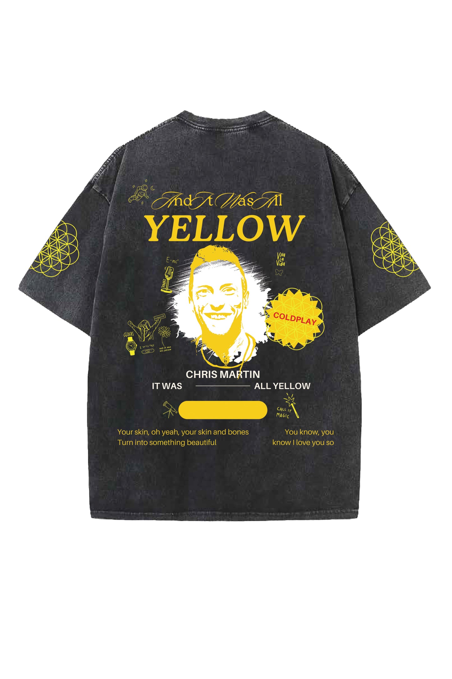 Coldplay Designed Oversized Heavyweight T-shirt