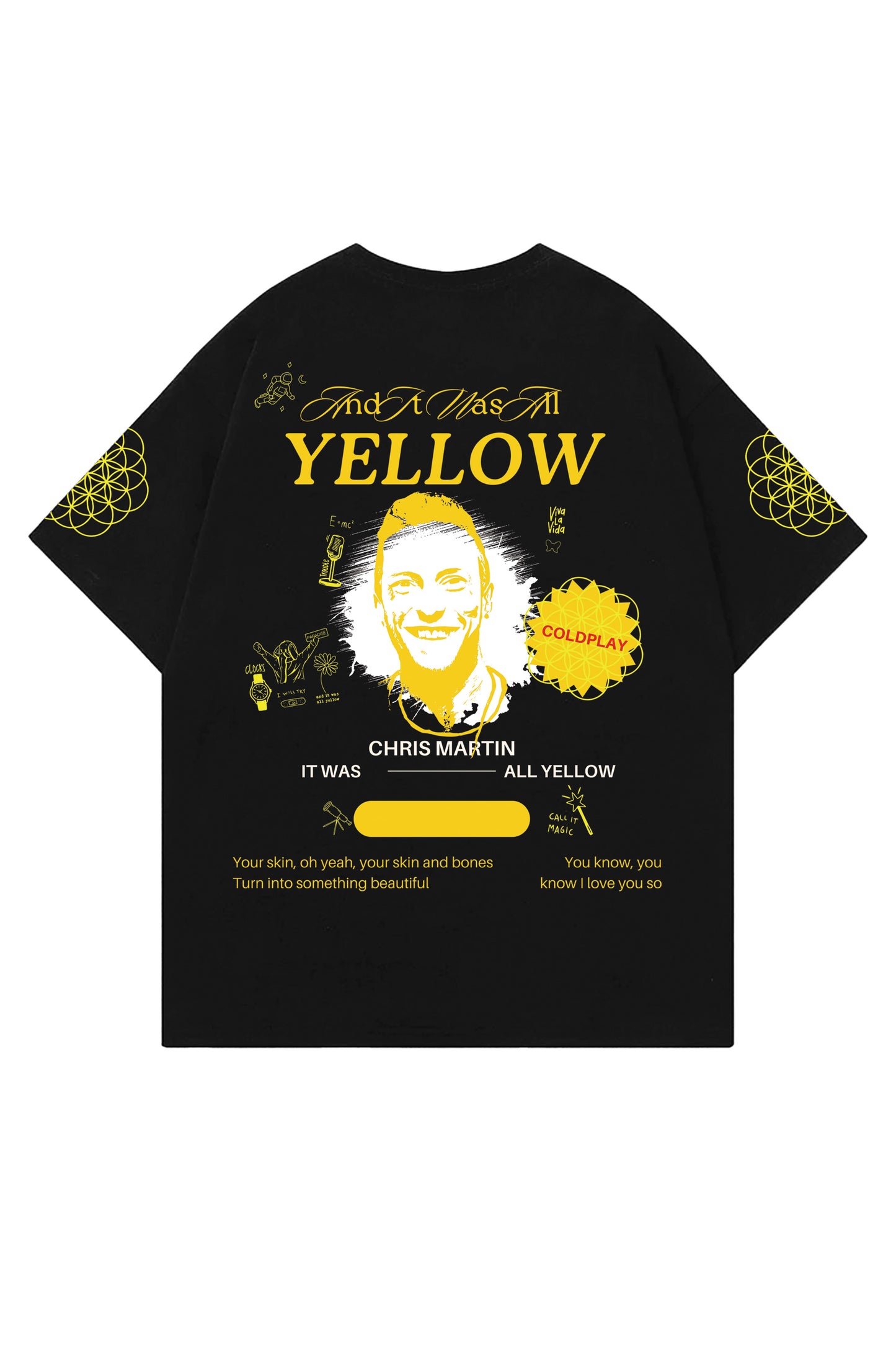 Coldplay Designed Oversized Heavyweight T-shirt
