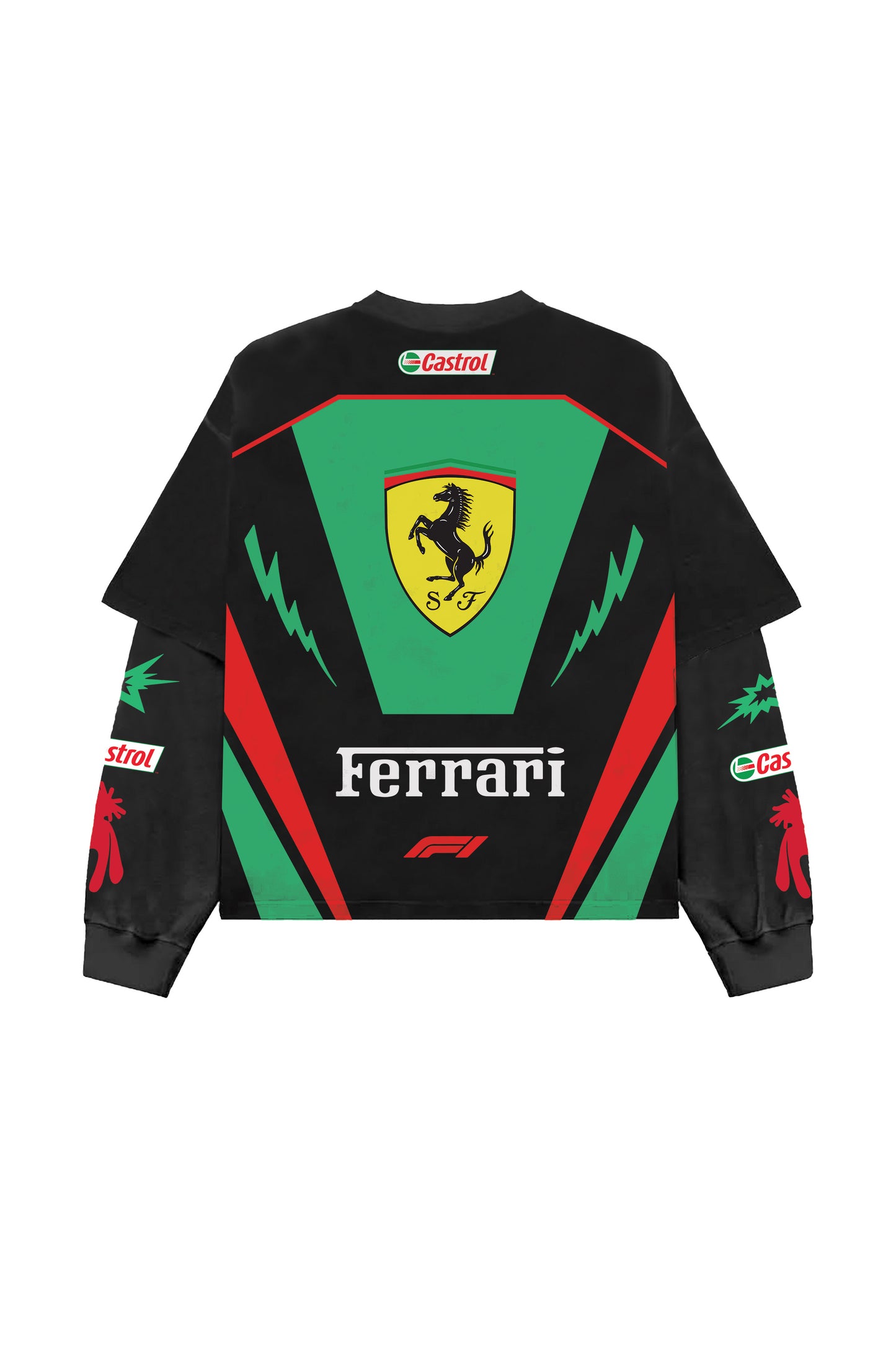 Ferrari LST Designed Oversized Long Sleeve T-shirt