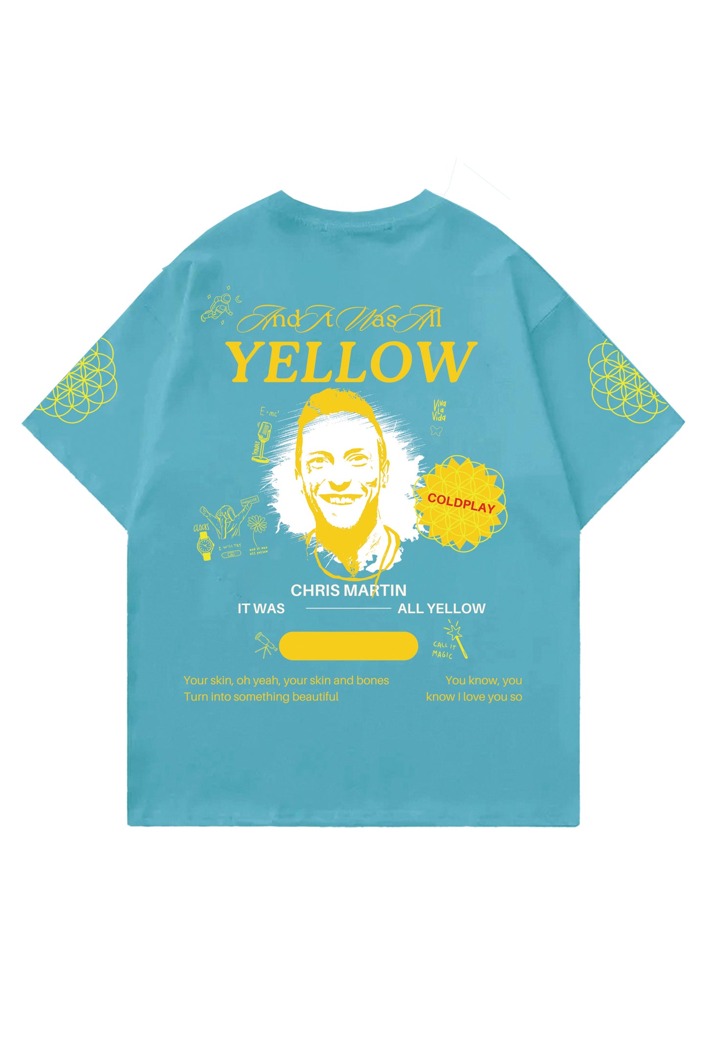 Coldplay Designed Oversized Heavyweight T-shirt