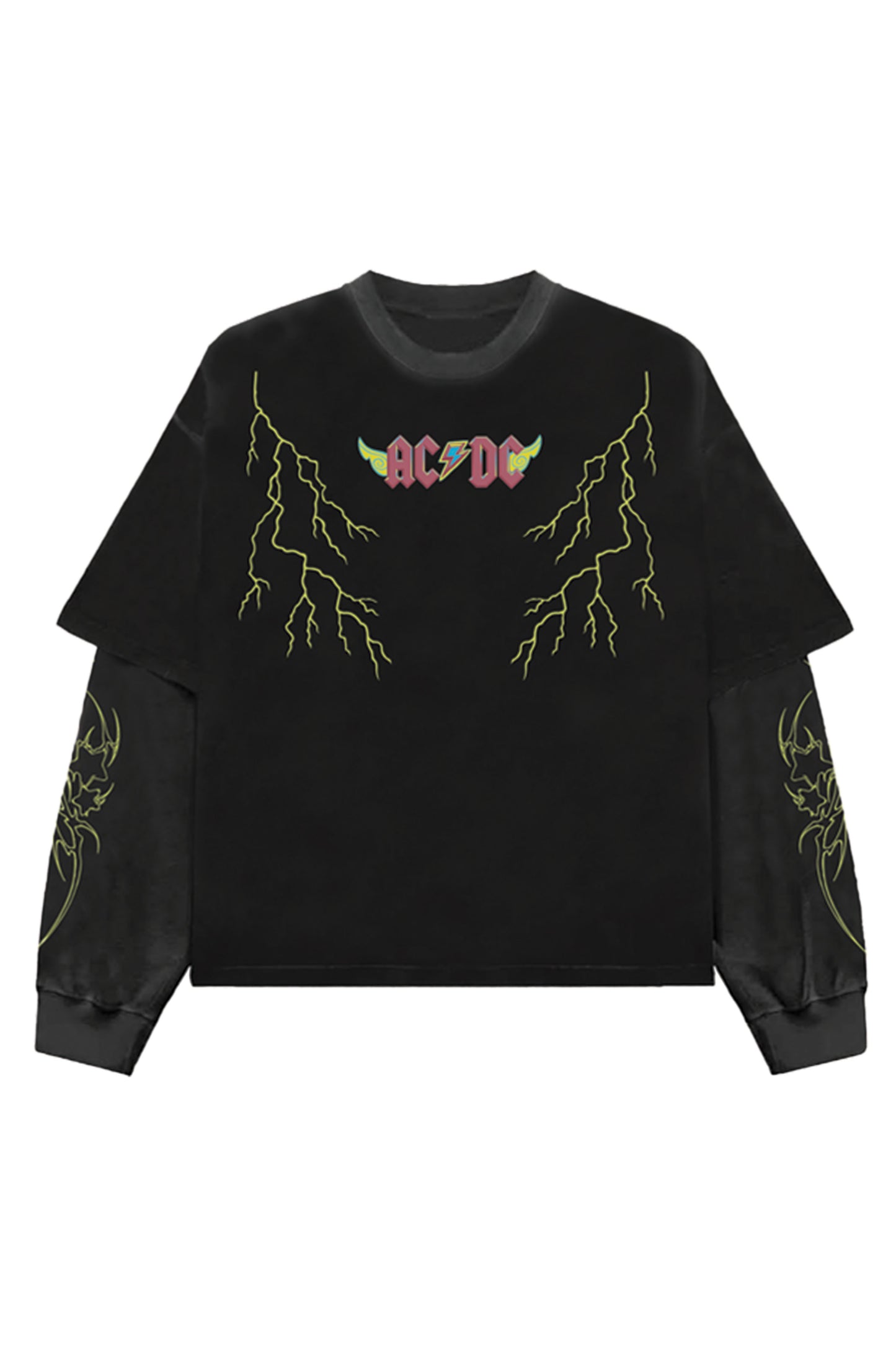 ACDC Designed Oversized Long Sleeve Tee