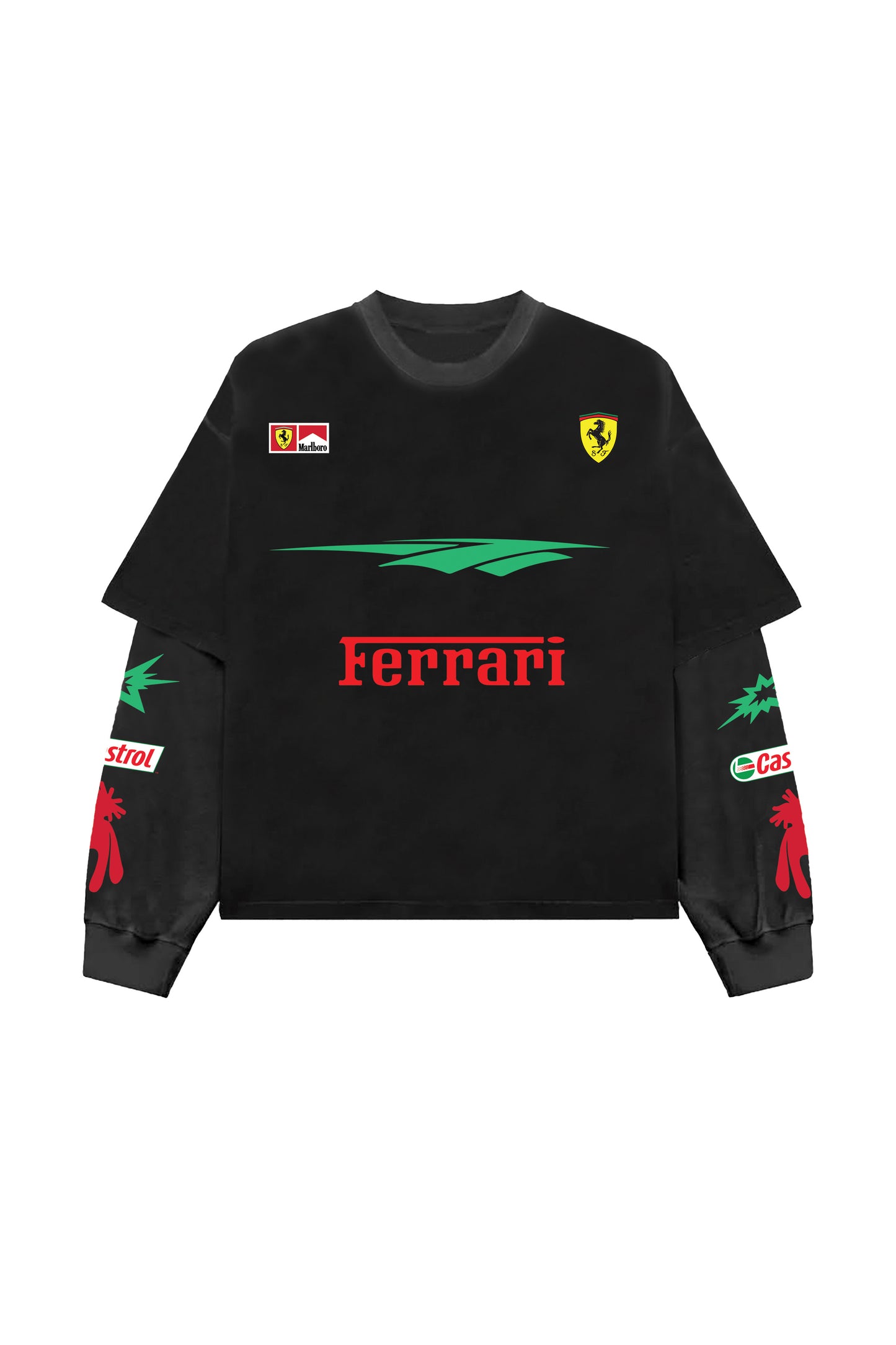 Ferrari LST Designed Oversized Long Sleeve T-shirt