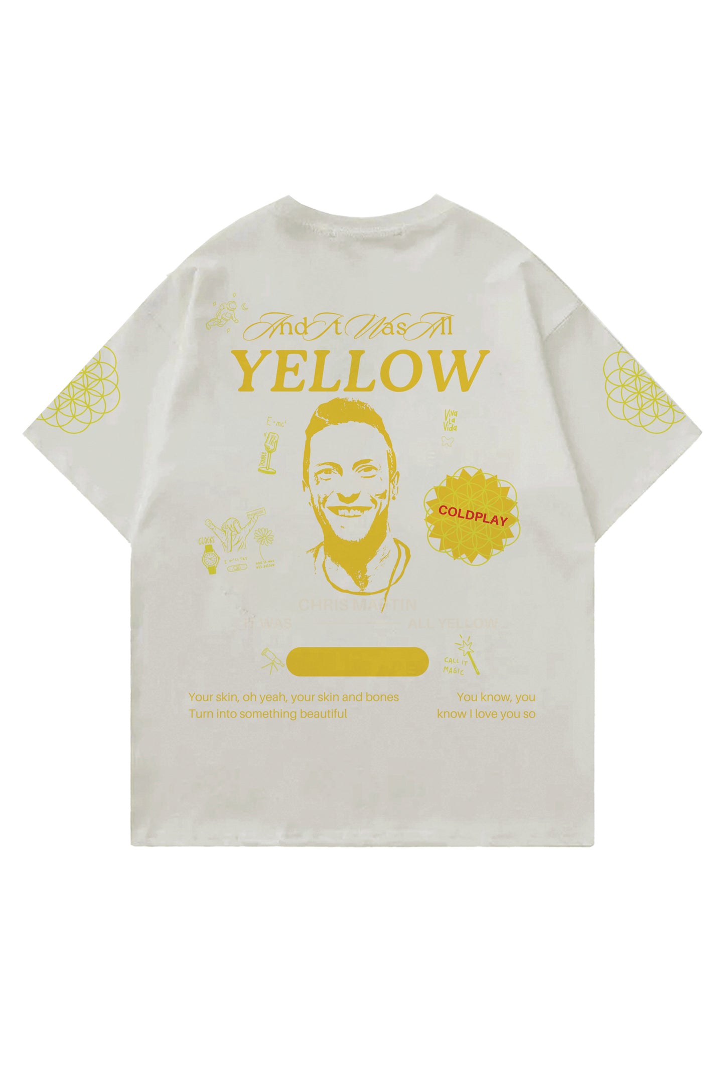 Coldplay Designed Oversized Heavyweight T-shirt