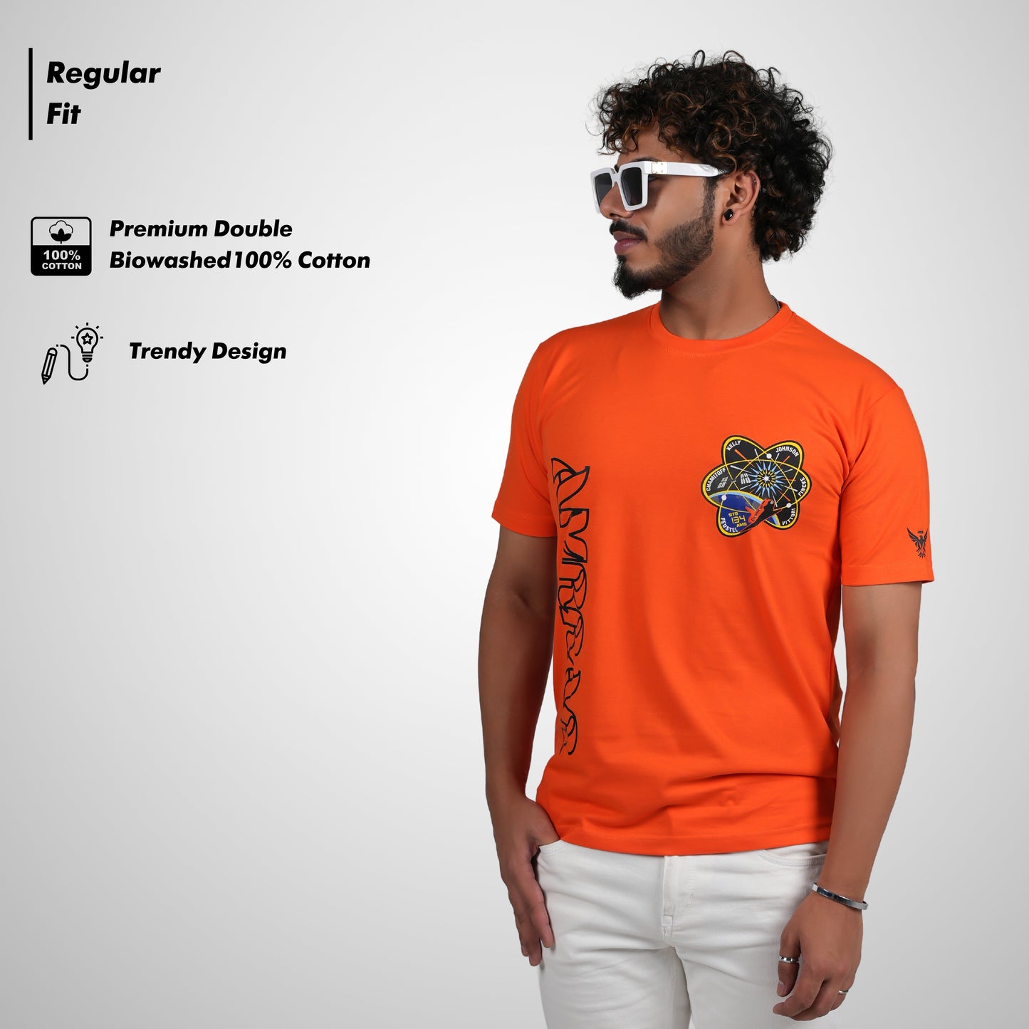 Amrrar in Orange T-Shirt