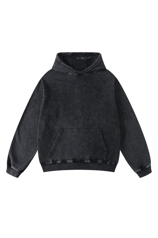 Vintage Black Oversized Hoodie